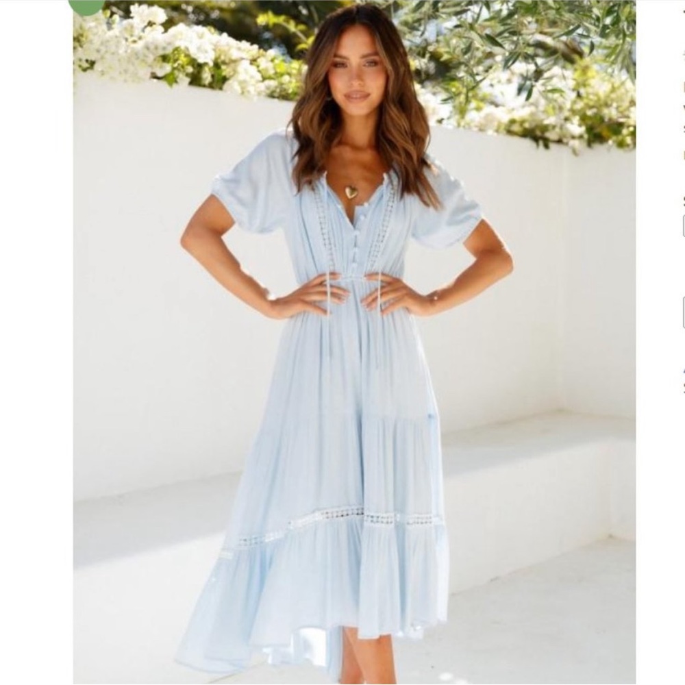 Hello Molly Light Blue Midi Dress
